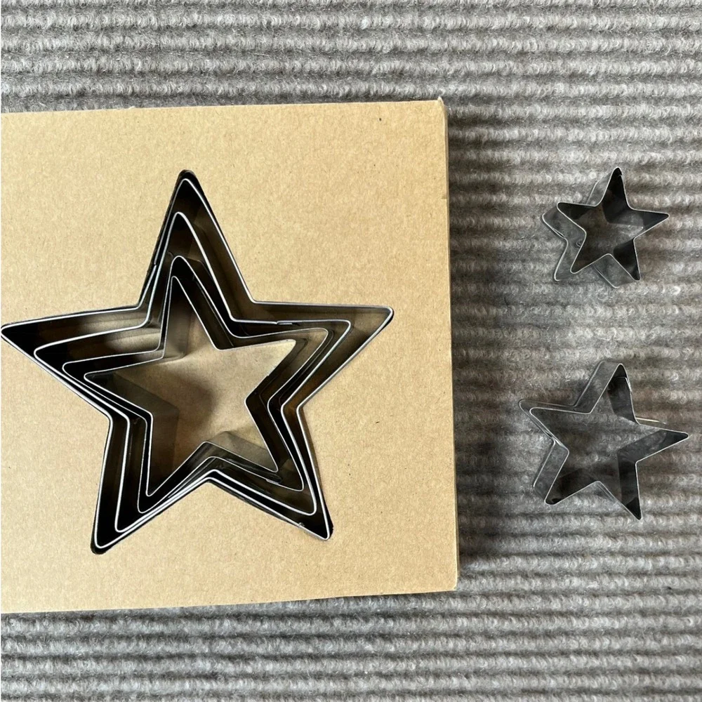 Santa Barbara Design Studio Star Cookie Cutter 6pc Stacked Christmas Tree NEW